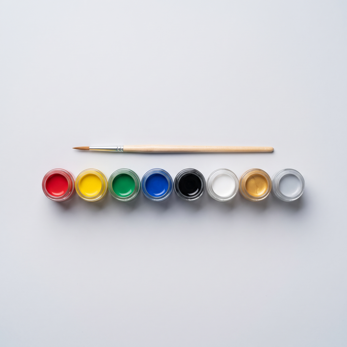 Paint Brush & Paint Pots